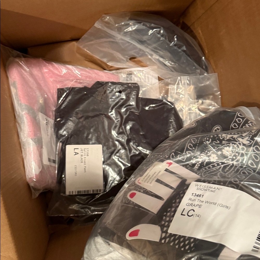 BUY THE RESALE BOX OF DANCE COSTUMES 2 BOXES LEFT